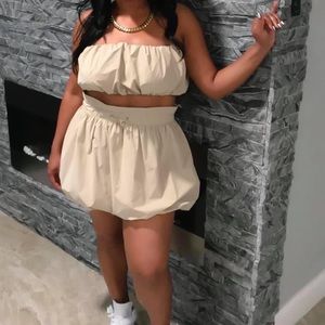 Size medium Zara crop with matching skirt